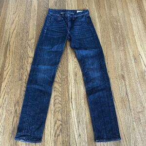 Rag & Bone Jeans Fit 2 Slim Button Fly Dark Wash Denim Stretch Mens 29